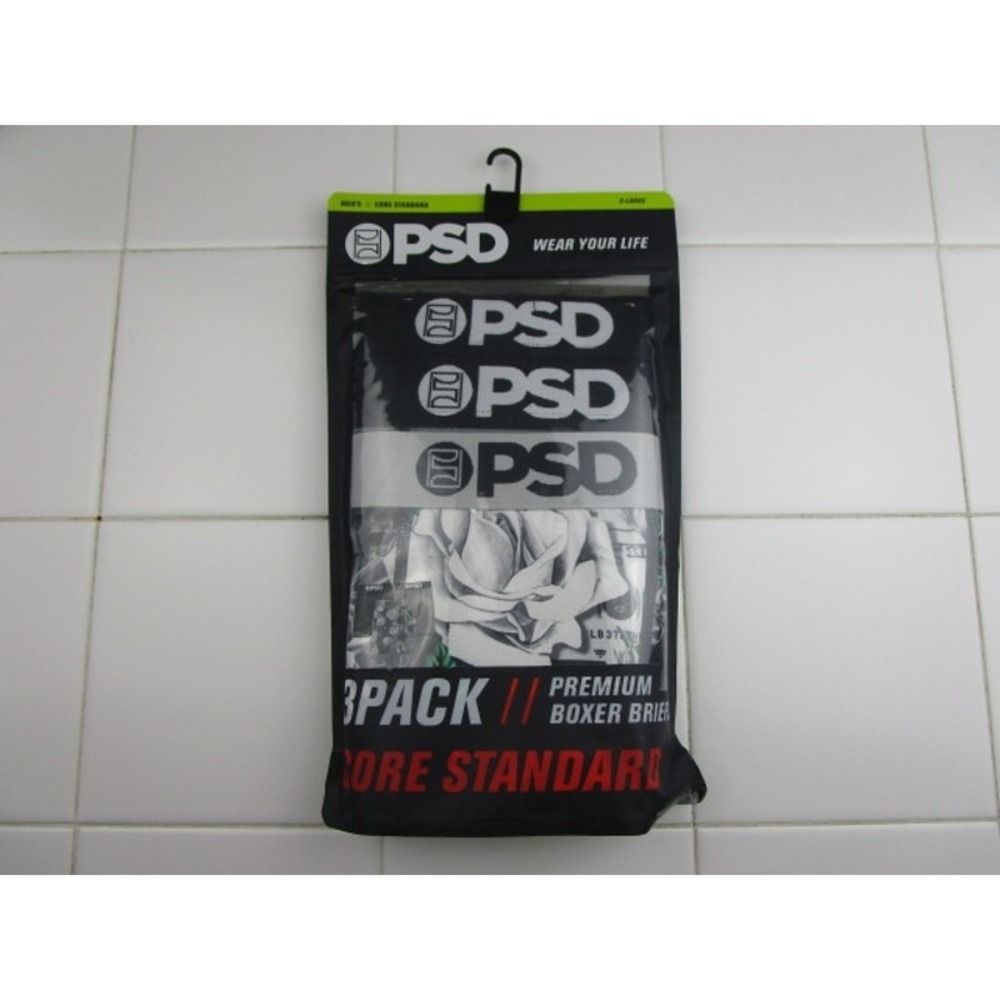 PSD Standard Core White Roses Print Men's XL (40-42) Premium Boxer Briefs